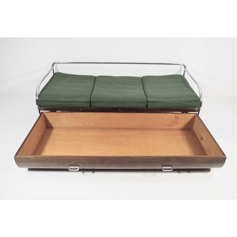 Art deco green vintage sofa