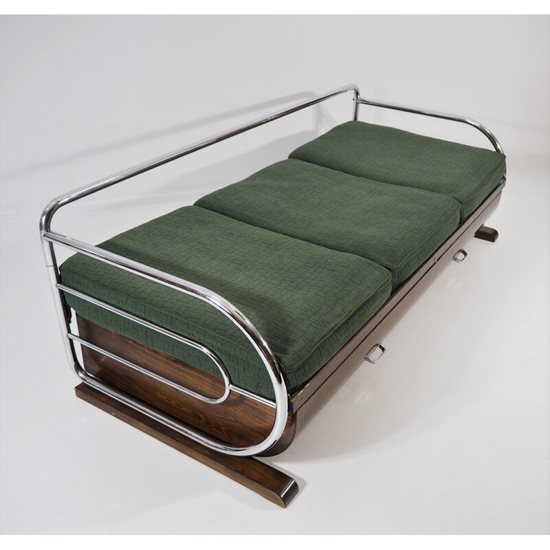 Art deco green vintage sofa