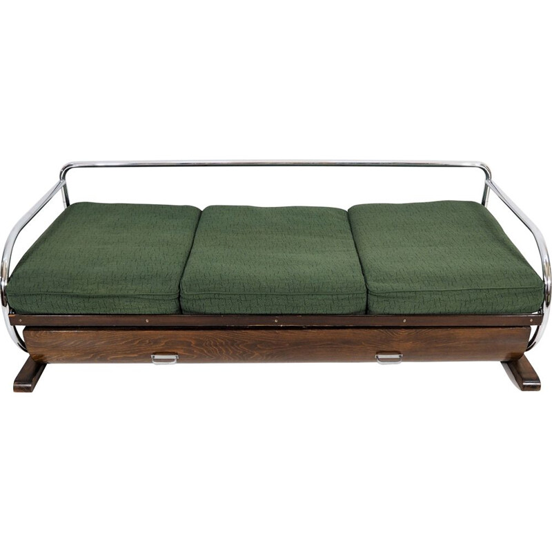 Art deco green vintage sofa