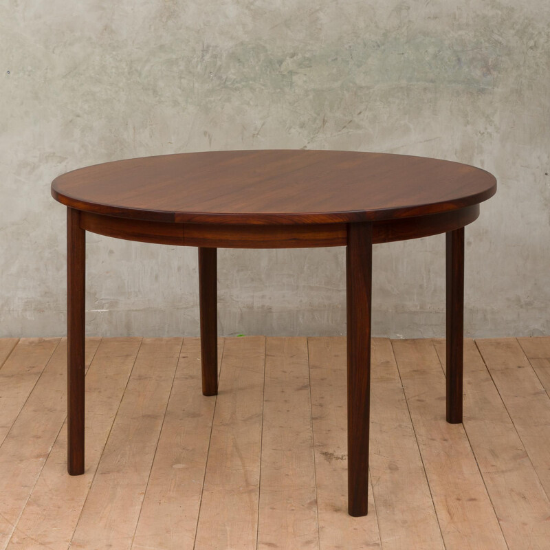 Vintage Danish rosewood extension table with 3 leaves by Skovby