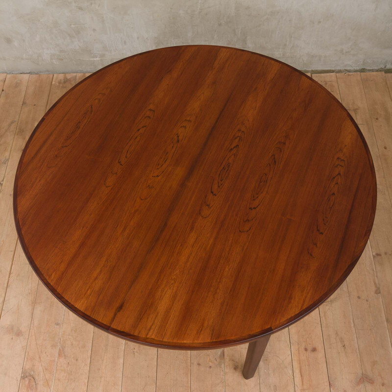 Vintage Danish rosewood extension table with 3 leaves by Skovby