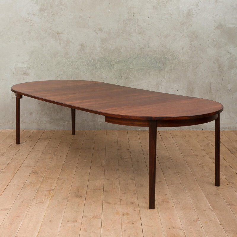 Vintage Danish rosewood extension table with 3 leaves by Skovby