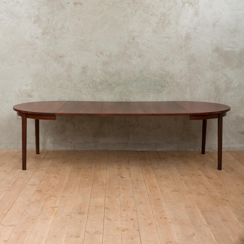 Vintage Danish rosewood extension table with 3 leaves by Skovby