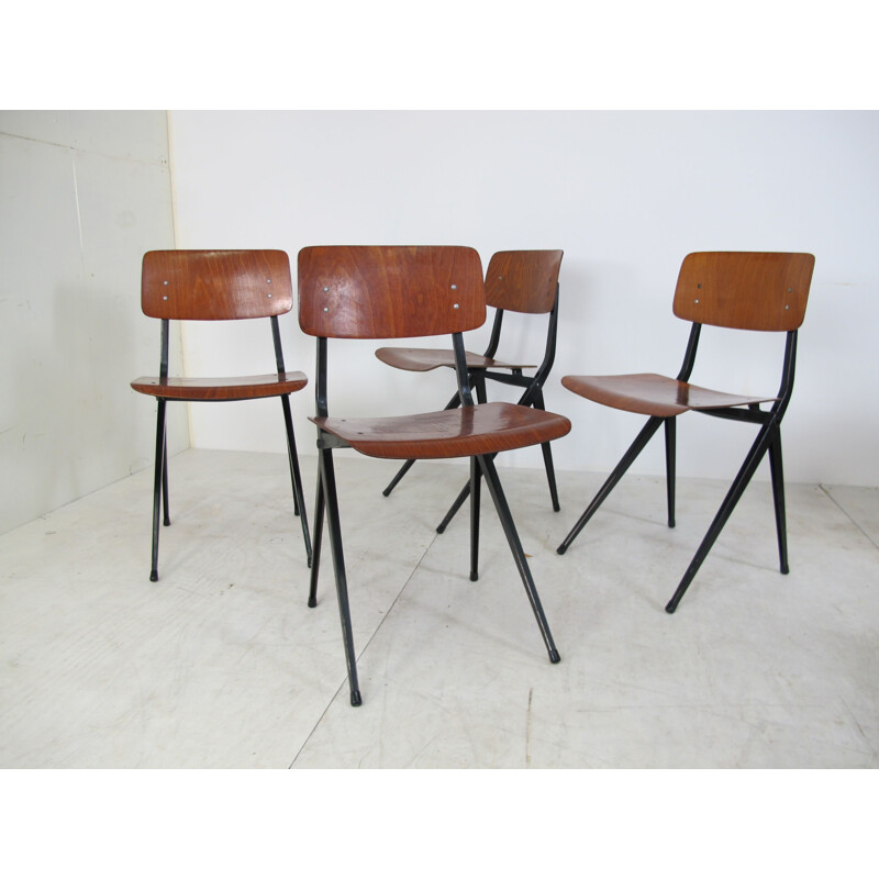 Set of 4 Vintage, Industrial Chairs from Marko, 1950