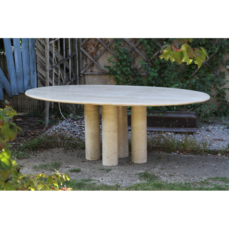 Mario Bellini's vintage travertine dining room table