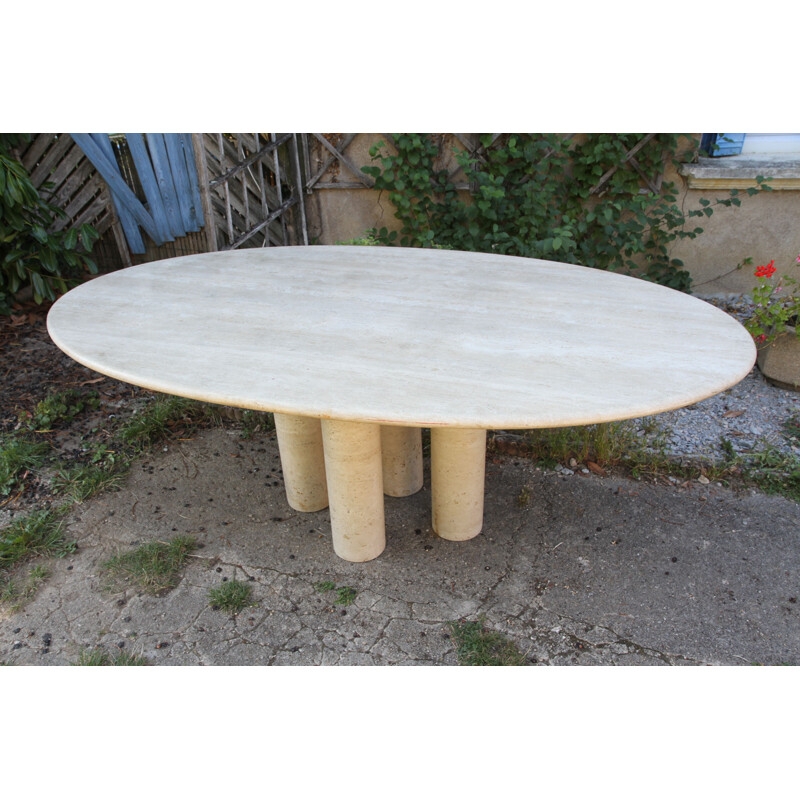 Mario Bellini's vintage travertine dining room table