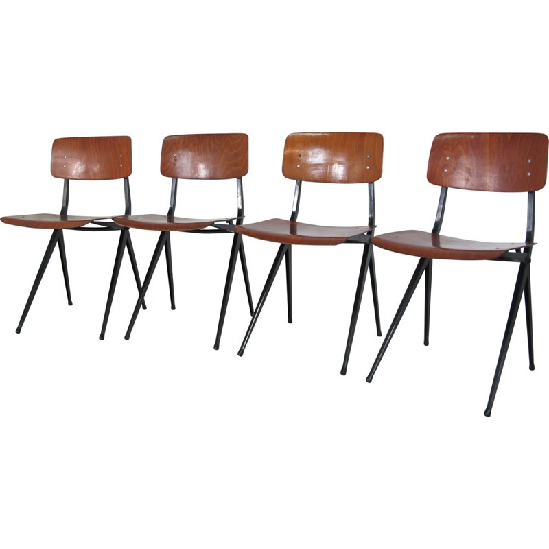 Set of 4 Vintage, Industrial Chairs from Marko, 1950