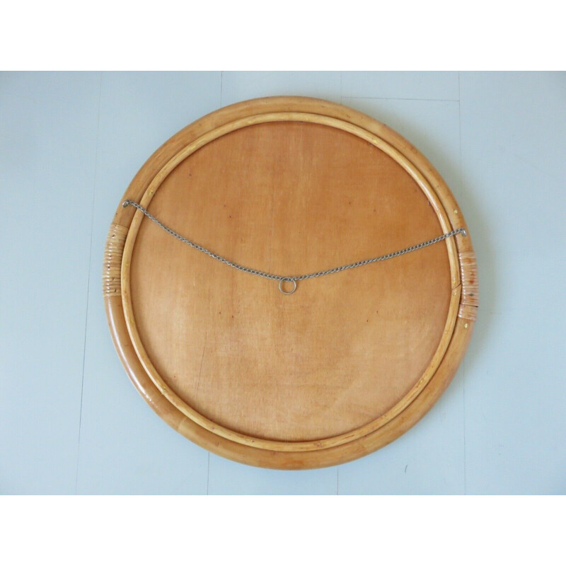 Vintage Italian bamboo mirror 1960