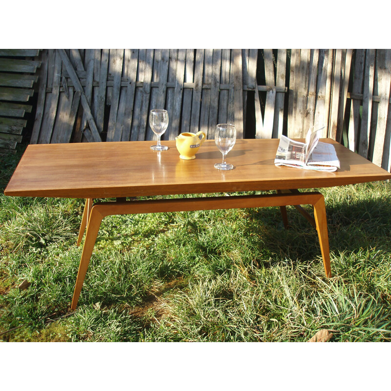 Vintage Scandinavian teak and mahogany coffee table