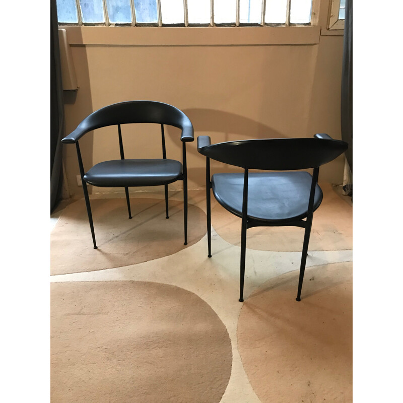Paire de fauteuils vintage par Vegnipour Fasem Italie