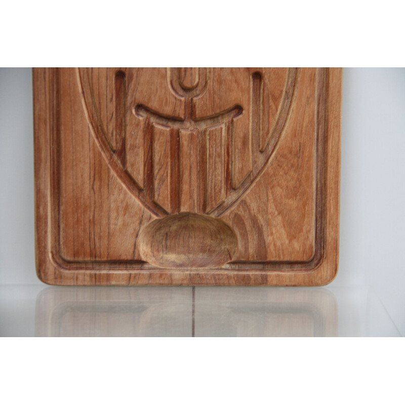 Vintage Skjode Skjern cutting board in teak "Viking" Denmark - 1960