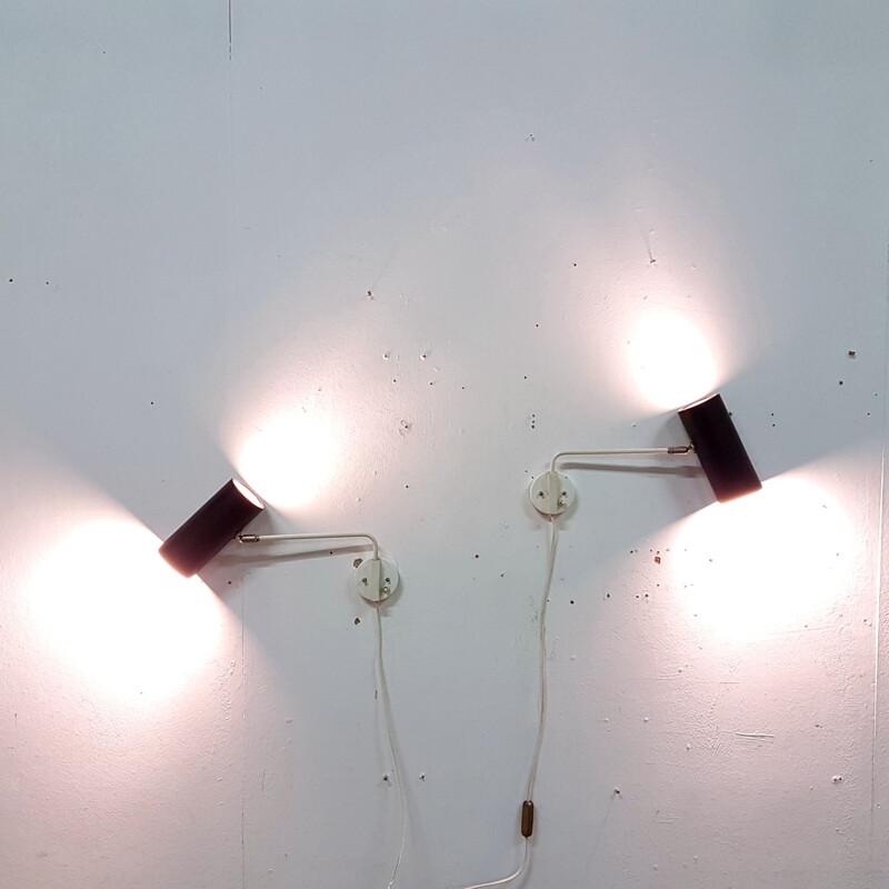 Pair of vintage wall lamps by Anvia