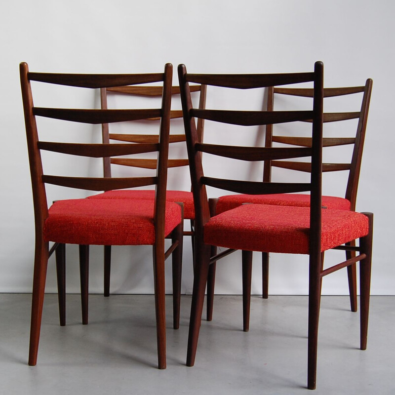 Suite of 4 vintage chairs ST09 by Cees Braakman for Pastoe, 1960s