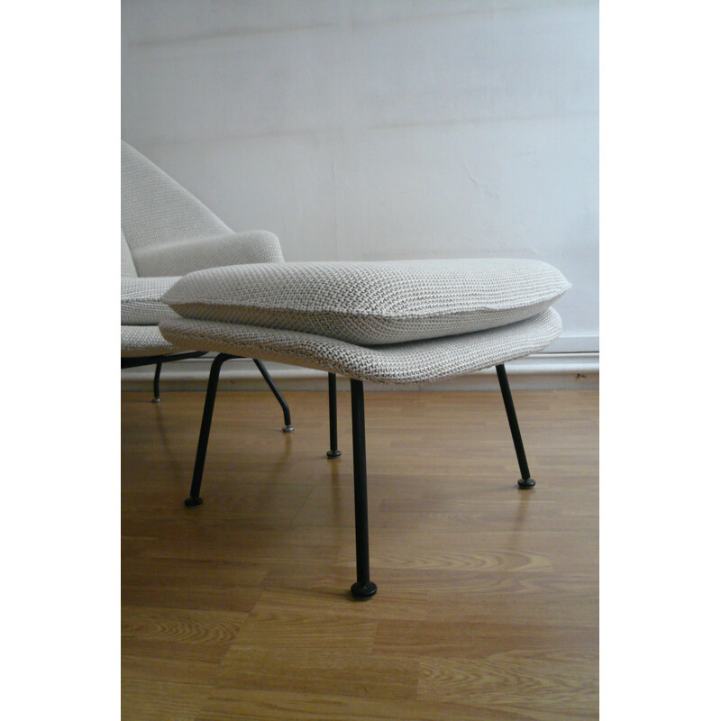 Easy chair Knoll model "Womb" and ottoman, Eero SAARINEN - 1960s