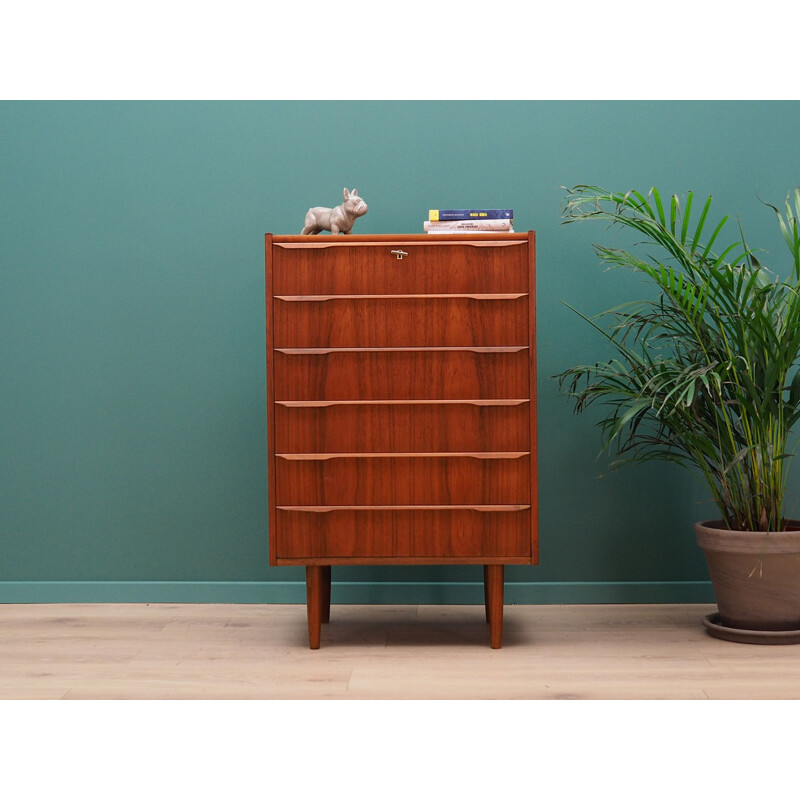 Vintage teak Chest Of Drawers, Denmark, 1960-70s