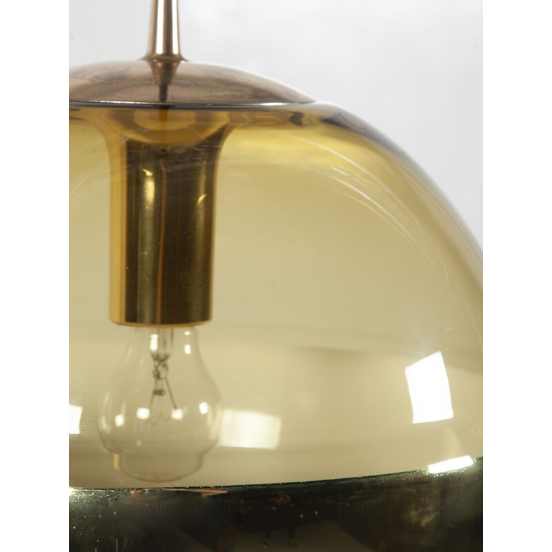Vintage Brass Globe Pendant Lamp from Peill & Putzler, Germany