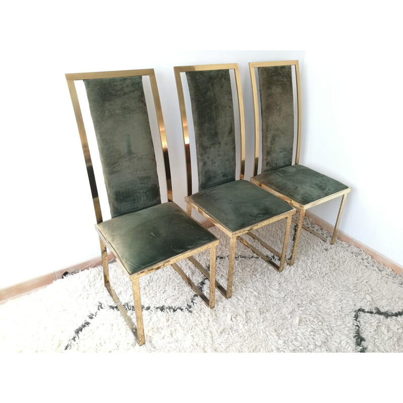 Ensemble de 6 chaises vintage par Michel Mangematin 1970