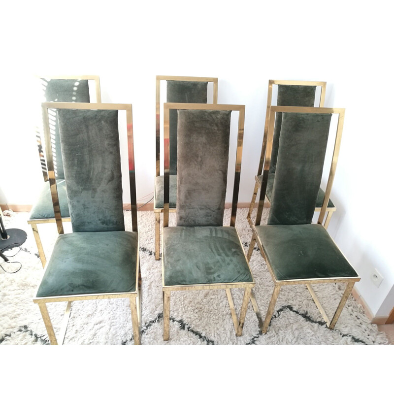 Set of 6 vintage chairs by Michel Mangematin 1970