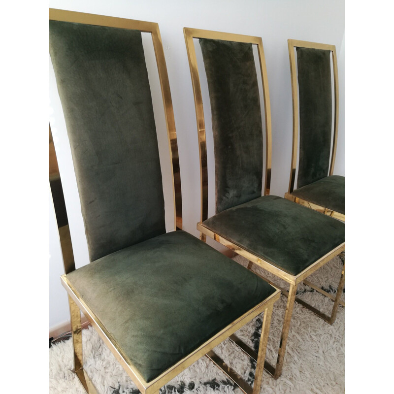 Set of 6 vintage chairs by Michel Mangematin 1970