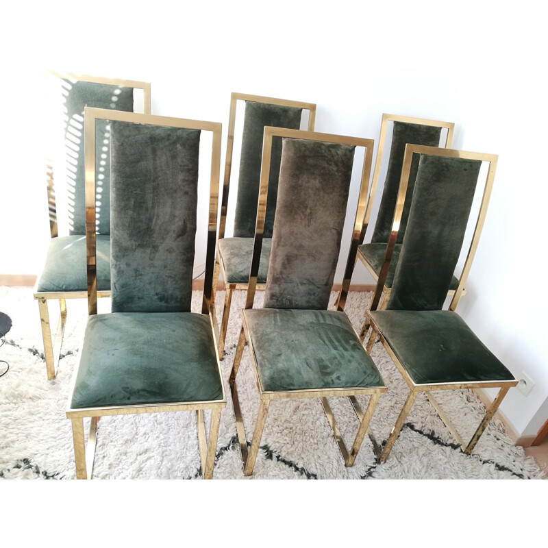 Set of 6 vintage chairs by Michel Mangematin 1970