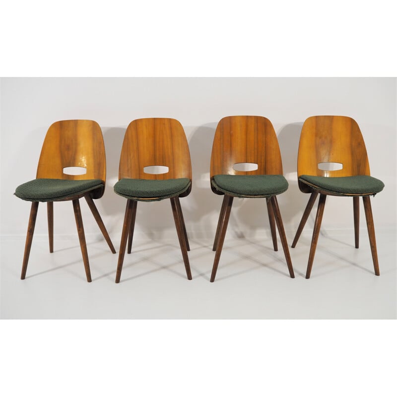 Set of 4 vintage dining chairs from Tatra, 1960s