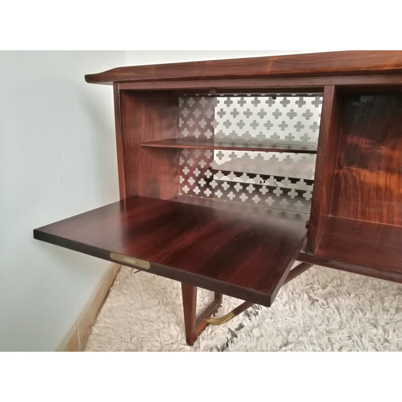 Vintage rosewood desk by Peter Lovig Nielsen for Hedensted Mobelfabrik