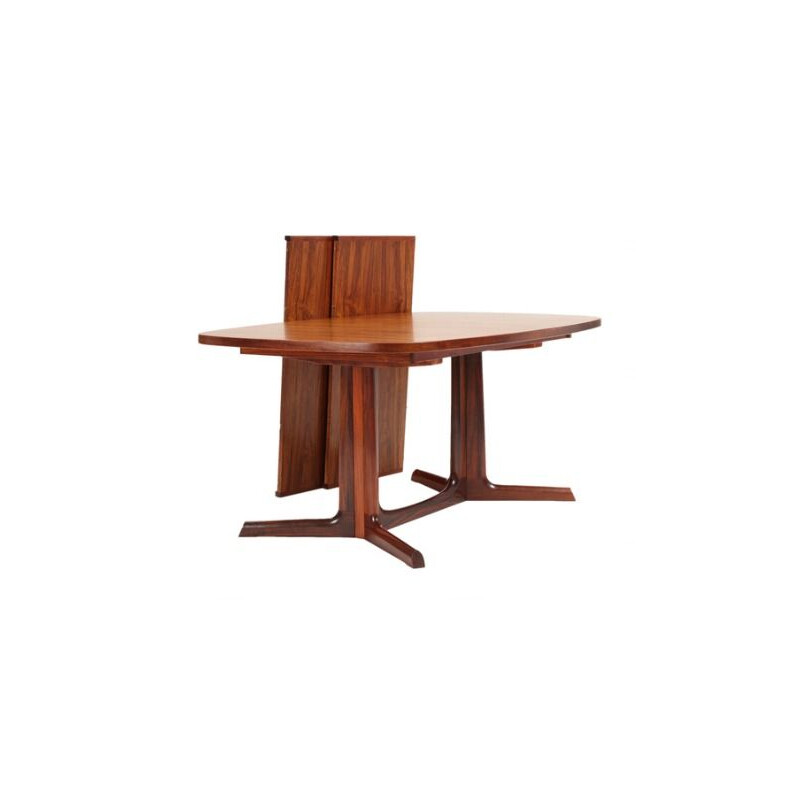 Vintage rosewood dining table with extension by Gudme Møbelfabrik