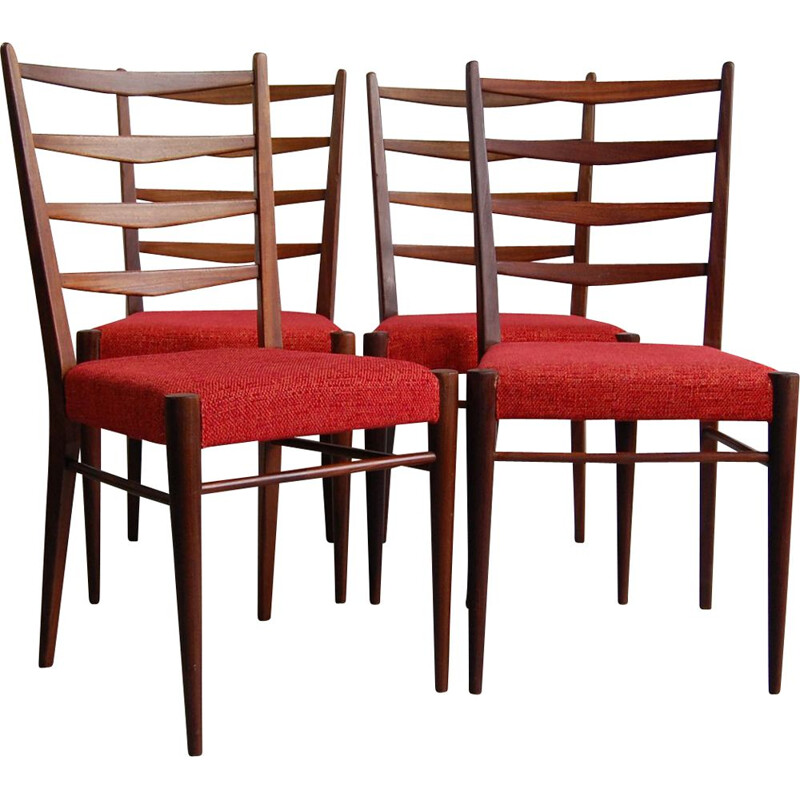 Suite of 4 vintage chairs ST09 by Cees Braakman for Pastoe, 1960s