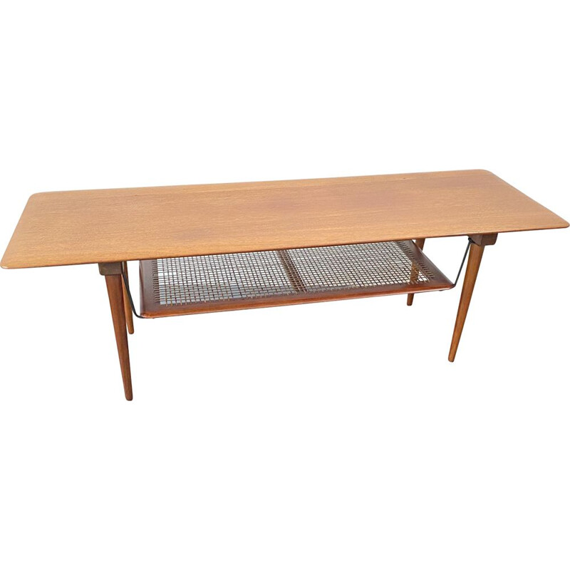 Table vintage FD 516 en teck de Peter Hvidt & Orla Molgaard Nielsen pour France & Son, 1960