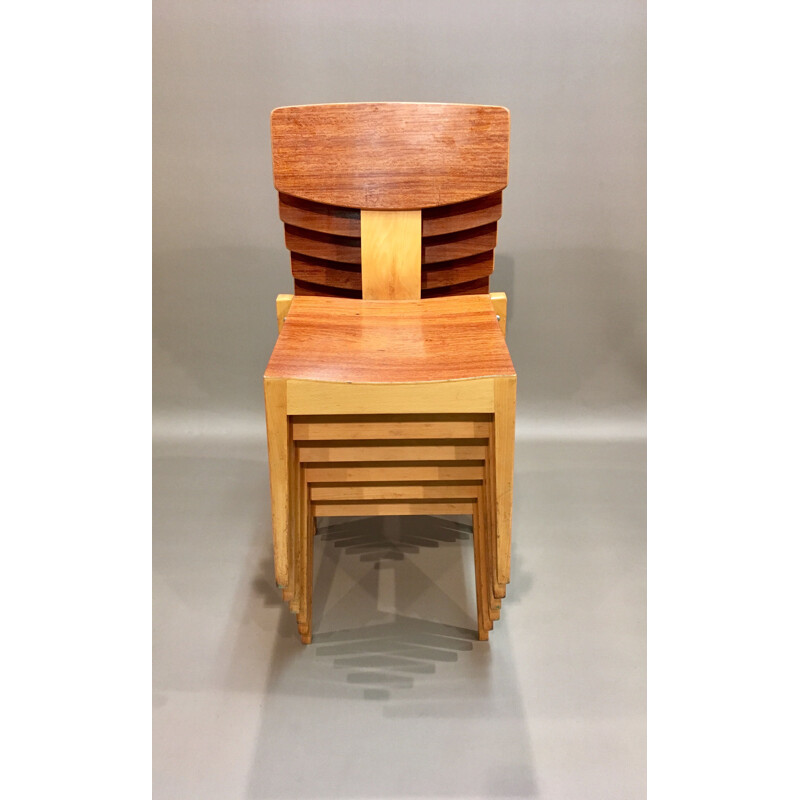 Set of 6 Scandinavian chairs by Christoffersen Petersen 1950.