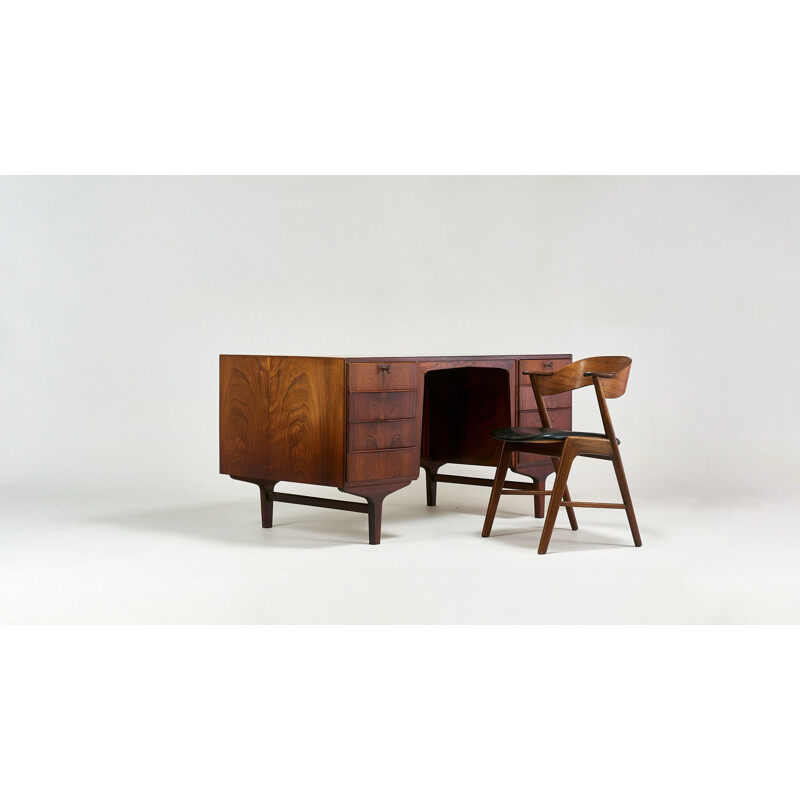 Vintage scandinavian rosewood desk, 1960