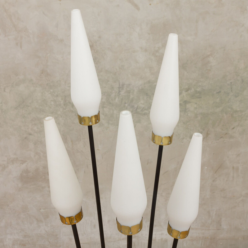 vintage floor lamp with five shades by Stilnovo