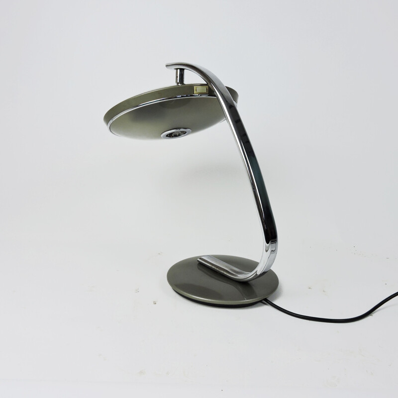 Lampe de table Vintage Modèle 520 gris et chrome de Fase,  1970