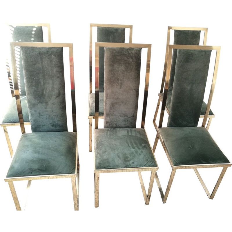 Set of 6 vintage chairs by Michel Mangematin 1970