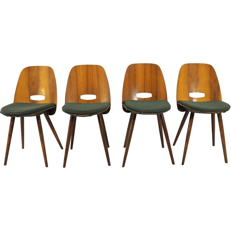 Set of 4 vintage dining chairs from Tatra, 1960s