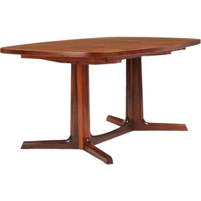 Vintage rosewood dining table with extension by Gudme Møbelfabrik
