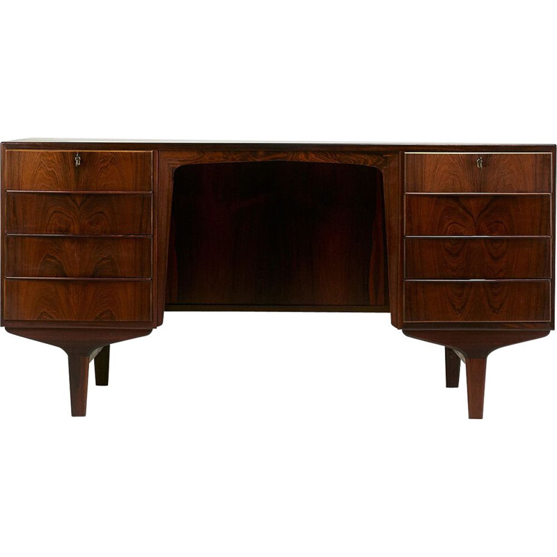 Vintage scandinavian rosewood desk, 1960