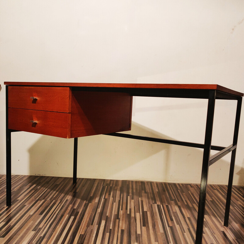 Vintage minimalistic desk by Pierre Guariche for Meurop