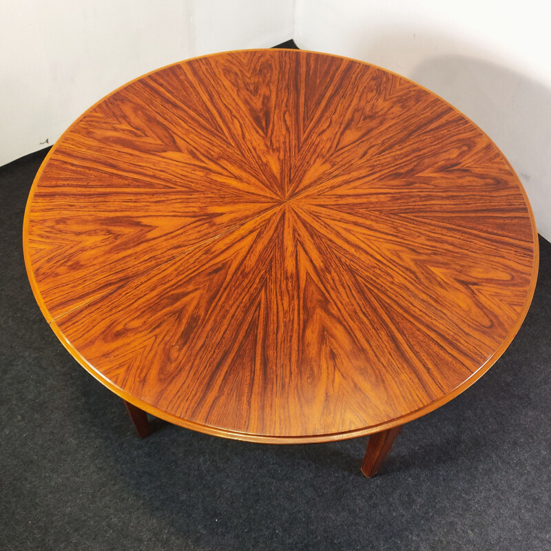 Mesa de comedor extensible vintage en madera de palisandro