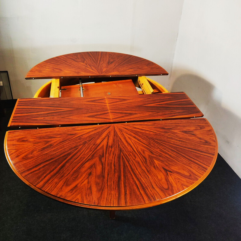Mesa de comedor extensible vintage en madera de palisandro