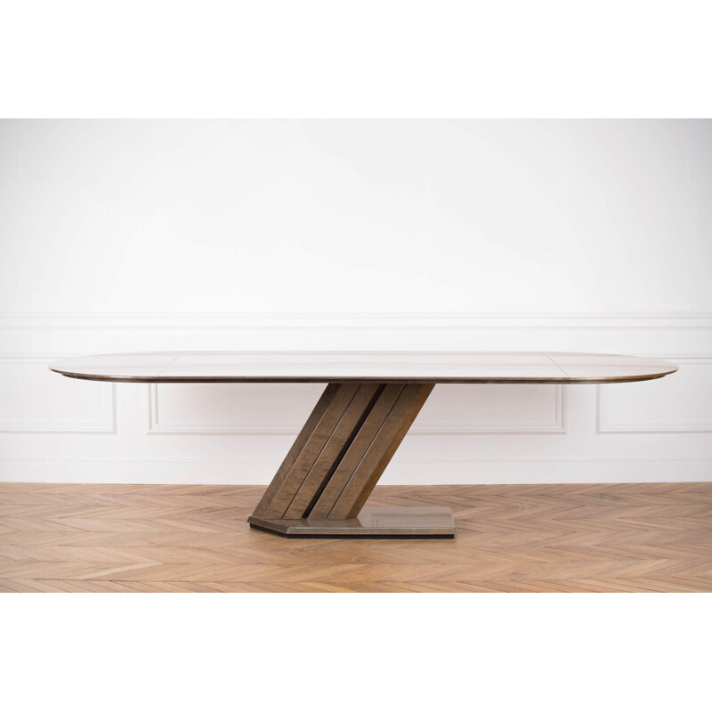 Grande table de conférence vintage de Giovanni Offredi pour Saporiti, 1970