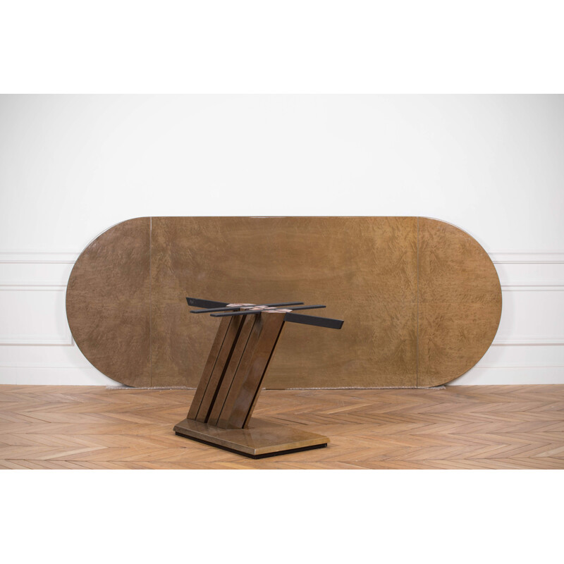 Grande table de conférence vintage de Giovanni Offredi pour Saporiti, 1970