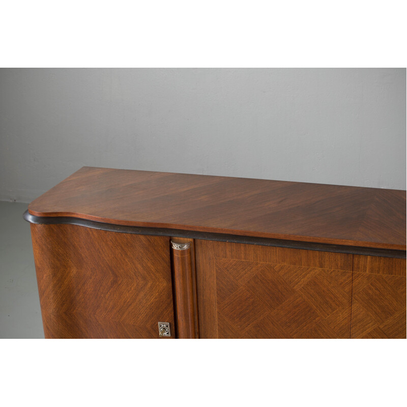 Vintage French Art Deco Sideboard with French Art Marquetry, 1940s