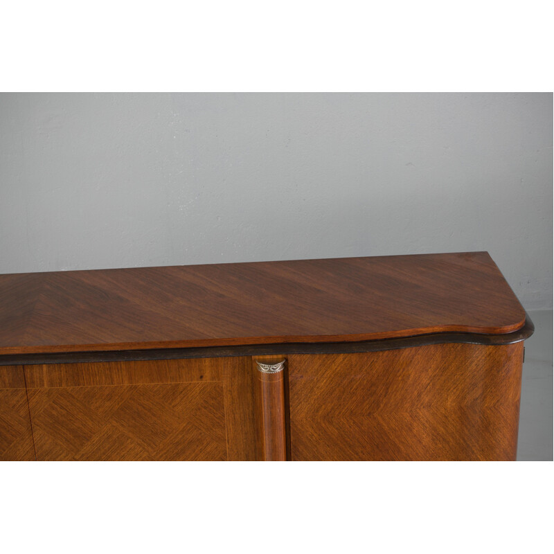 Vintage French Art Deco Sideboard with French Art Marquetry, 1940s