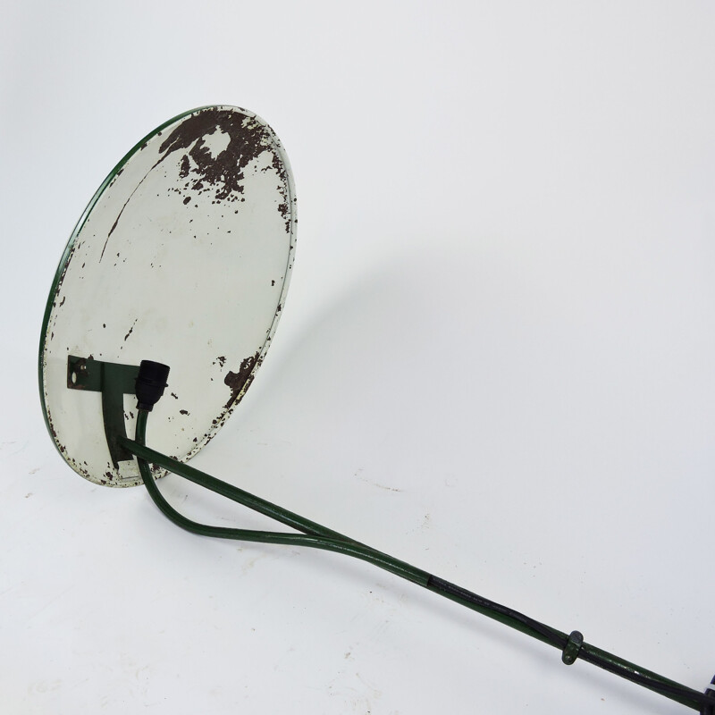 Vintage groene koepel vloerlamp, Portugal 1970