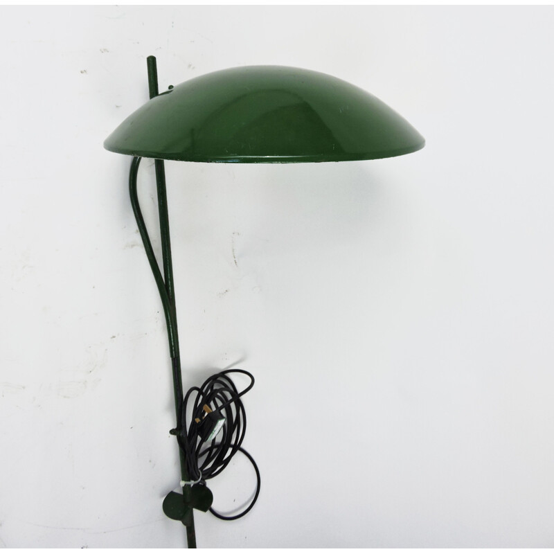 Lampadaire vintage en forme de dôme vert, Portugal 1970