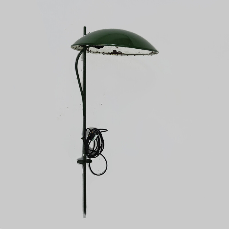 Vintage green dome floor lamp, Portugal 1970