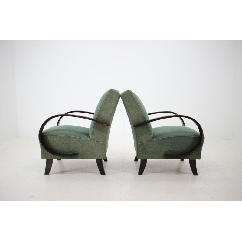 Vintage Pair of armchairs by Jindřich Halabala, 1960