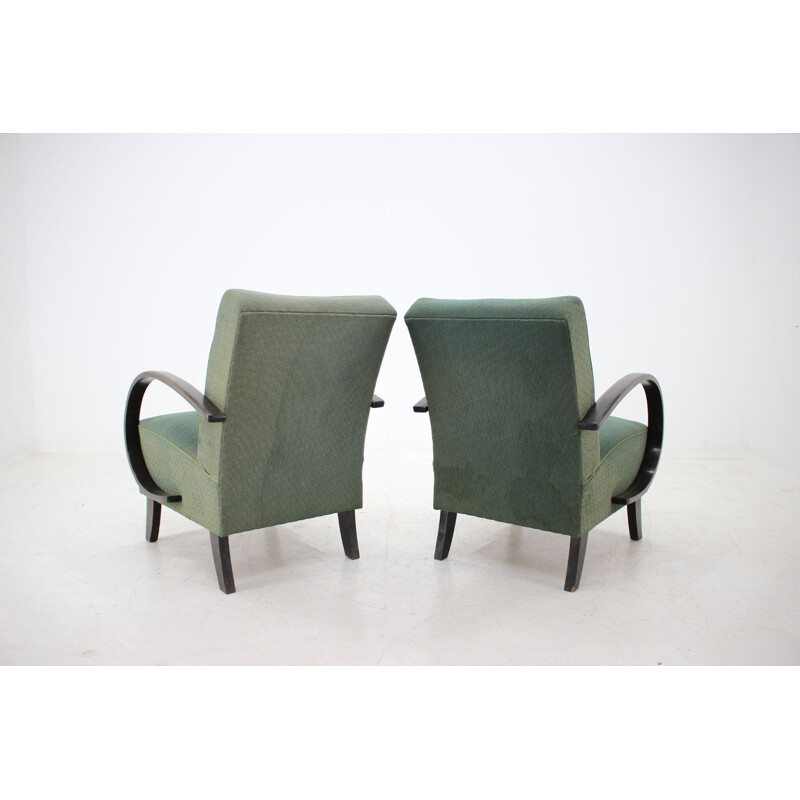 Vintage Pair of armchairs by Jindřich Halabala, 1960