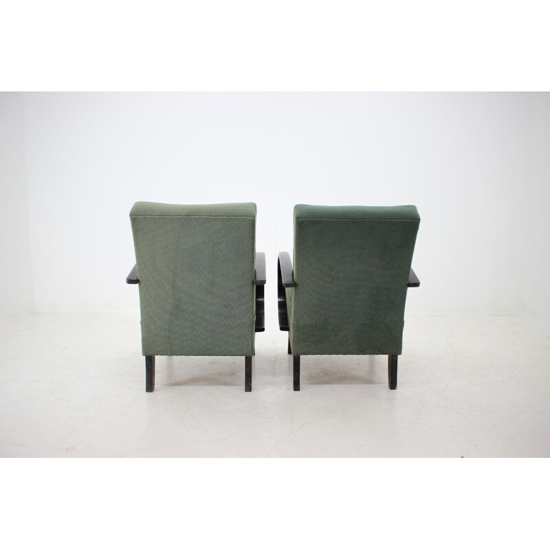 Vintage Pair of armchairs by Jindřich Halabala, 1960